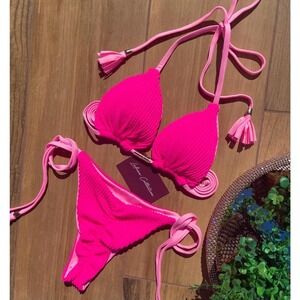 Lubyswim Melissa Pink Handmade Brazilian Swimsuit Set